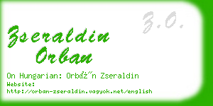 zseraldin orban business card